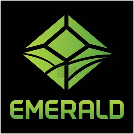 emerald logo design icon illustration