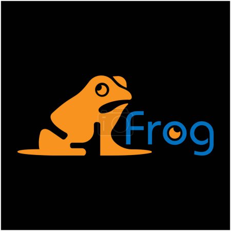 Frosch logo design icon vektor