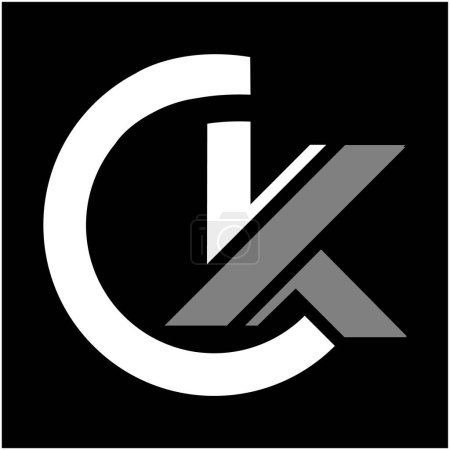 ck dernier logo icône de conception 