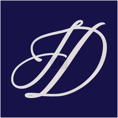 j d latter logo design icon