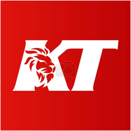 k t latter logo design icon 