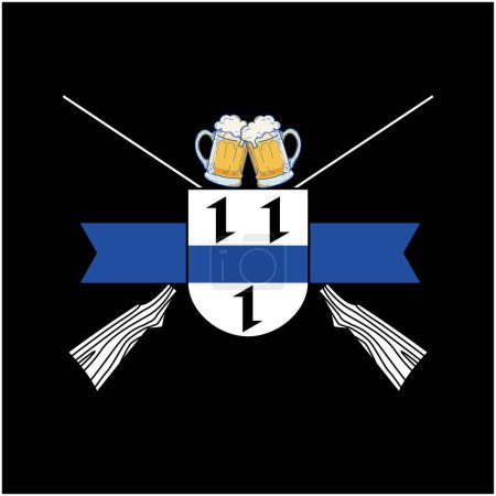 Waffen trinken Logo Design-Ikone 