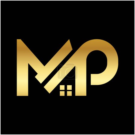 mp immobilien logo design icon 