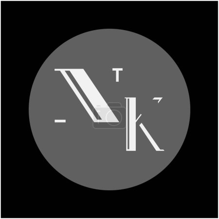 N K latter logo design icon