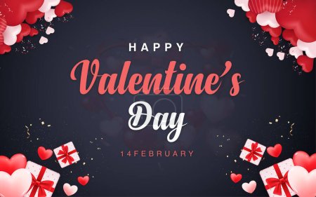 Fondo feliz día de San Valentín con hogar realista o amor s