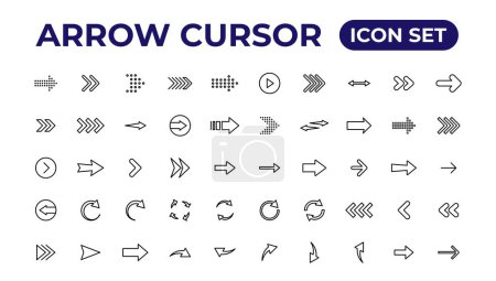 Illustration for Arrow icon. Arrow vector collection. Arrow. Cursor. - Royalty Free Image