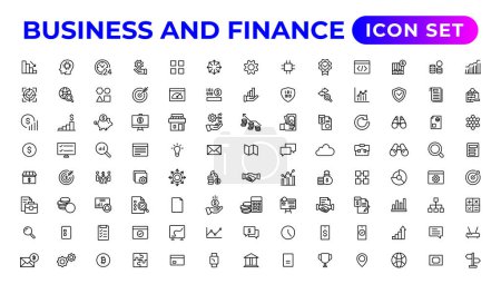 Illustration for Business and finance icon set. Business and corporation vector icon.Money, investment, teamwork, meeting, partnership, meeting, work success - Royalty Free Image