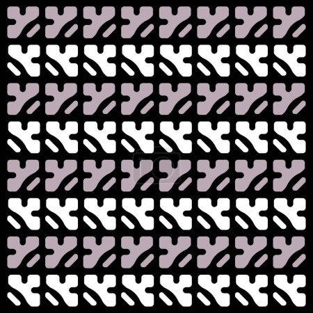 Ilustración de Un patrón hipnotizante en blanco y negro sobre un fondo oscuro - Imagen libre de derechos