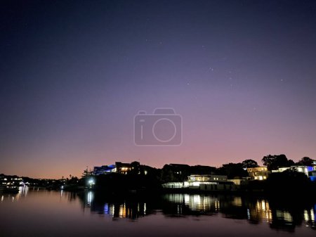 Photo for Beautiful sunset over a lake - Royalty Free Image