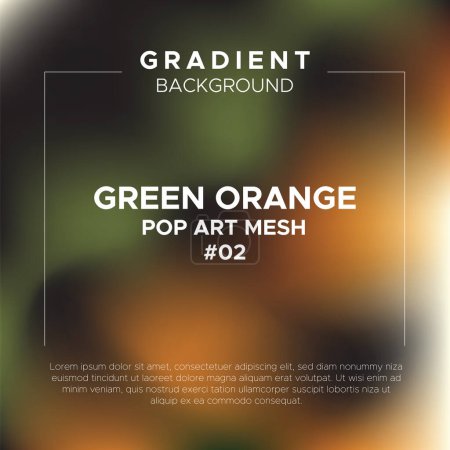 Photo for Vibrant Green Orange Pop Art Gradient - Royalty Free Image