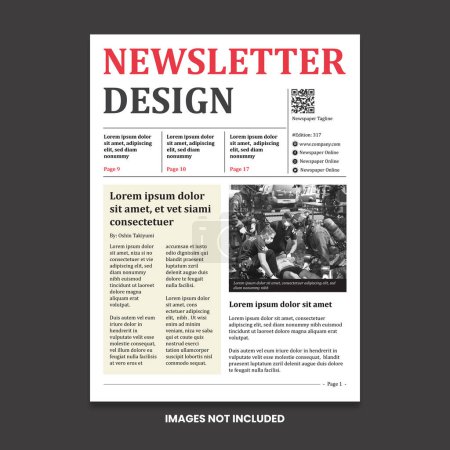 Cover Page Newsletter Design Template
