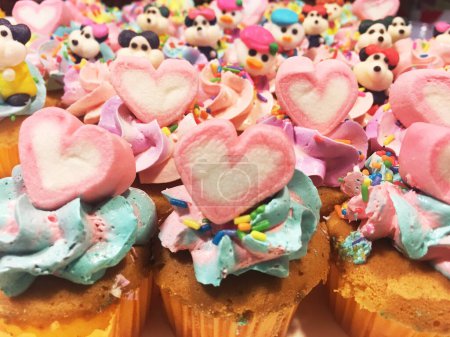 Photo for Cupcakes with  cartoon figurine, Christmas celebration. - Royalty Free Image