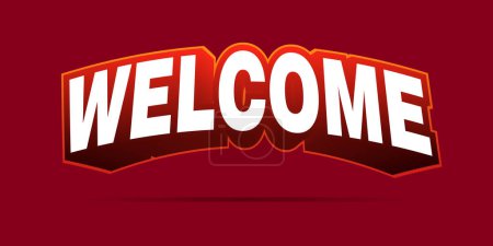 Illustration for Welcome text logo vector creative company icon design template modern background - Royalty Free Image