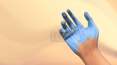 Téléchargez les photos : Animation médicale sur les picotements des lésions nerveuses - en image libre de droit