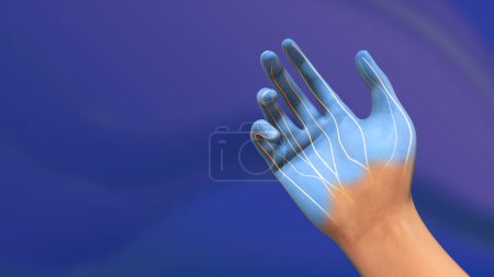 Téléchargez les photos : Symptômes des nerfs de la main humaine - en image libre de droit