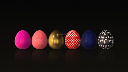 Photo for The Easter Sunday theme of colored eggs - Royalty Free Image