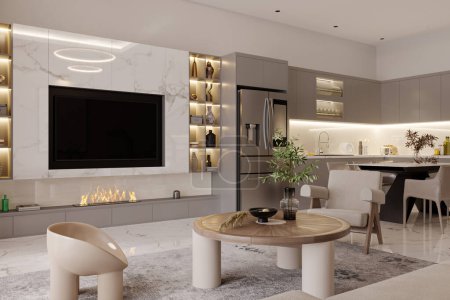Modern living room decor with a tv cabinet