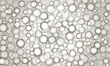 Illustration for Abstract black and white background with bubbles, bokeh background - Royalty Free Image