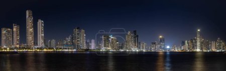 Night skyline of Panama City skyscrapers