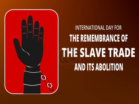 Ilustración de Día Internacional del Recuerdo de la Trata de Esclavos y su abolición, diseño de ilustración vectorial. - Imagen libre de derechos