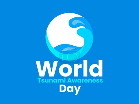 Journée mondiale de sensibilisation aux tsunamis Conception de bannière. Conception d'illustration vectorielle