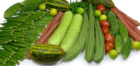 Foto de Vegetales mixtos asiáticos frescos, un grupo de varias verduras orgánicas - Imagen libre de derechos