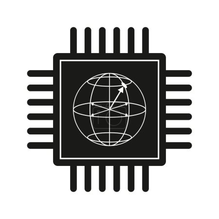 Photo for Qubit technologies icon, Atomic, physics, quantum computing, editable vector illustration - Royalty Free Image