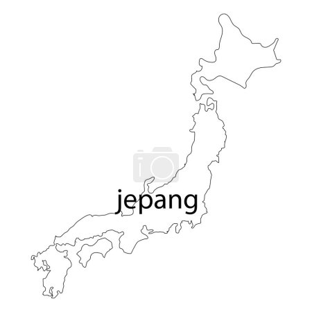 Ilustración de Japón mapa vector ilustación diseño - Imagen libre de derechos