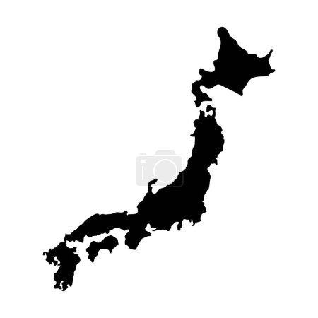 Ilustración de Japón mapa icono vector ilustración diseño - Imagen libre de derechos