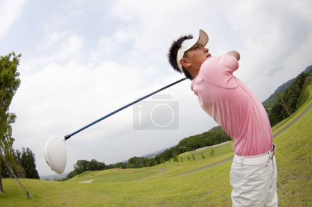 Photo for Asian golf player in  club. - Royalty Free Image