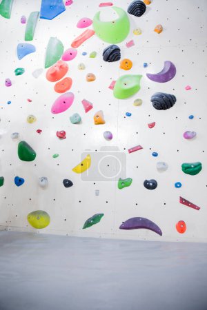 Photo for Climbing wall in gym - Royalty Free Image