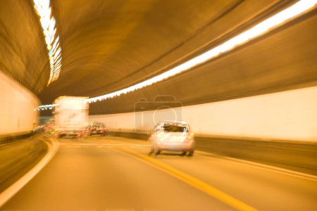 Photo for Cars moving on road. motion blur - Royalty Free Image