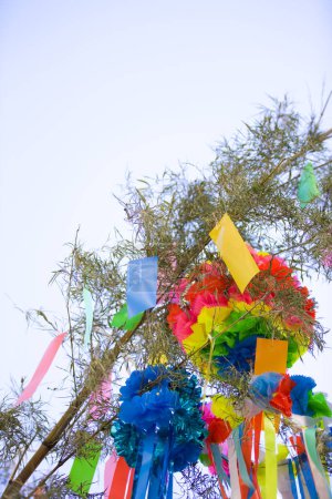 beautiful Tanabata festival decorations in Japan
