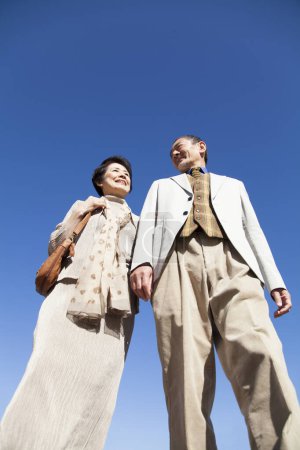 Photo for Portrait of happy senior couple outdoors - Royalty Free Image