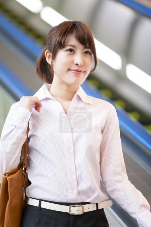 Photo for Portrait of asian woman with business bag - Royalty Free Image