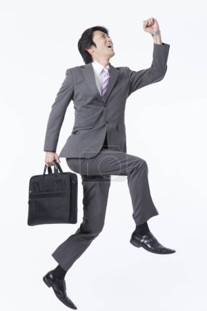 Photo for Portrait of adult japanese businessman on white background - Royalty Free Image