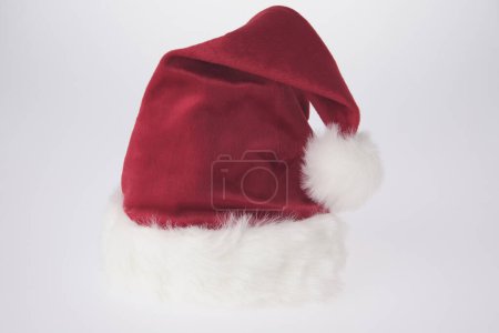 Photo for Santa claus red hat on white background - Royalty Free Image