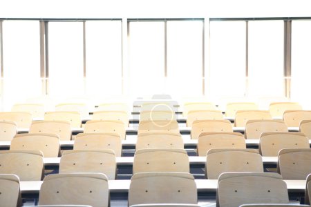 Photo for Empty room with chairs and desks. Auditorium, classroom, auditory - Royalty Free Image