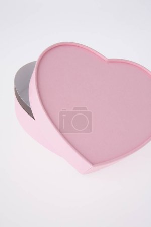 Photo for Pink heart box on white background - Royalty Free Image