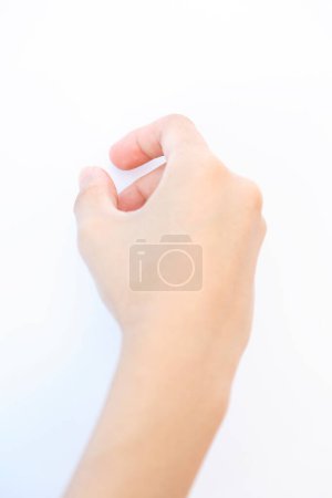 Téléchargez les photos : Belle main féminine sur fond blanc - en image libre de droit