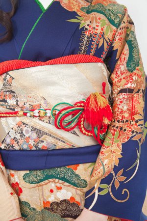 Foto de Primer plano retrato detallado de la mujer que usa kimono tradicional - Imagen libre de derechos