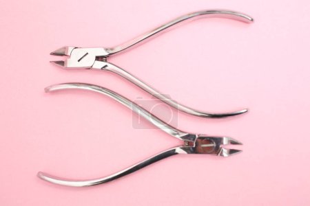 Photo for Close up view of metal sterilized dental tools - Royalty Free Image