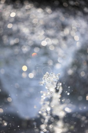 Photo for Water drops on blurred natural background. - Royalty Free Image