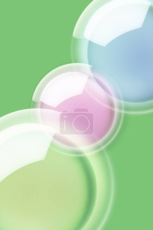 Foto de Fondo abstracto con círculos de colores y burbujas - Imagen libre de derechos