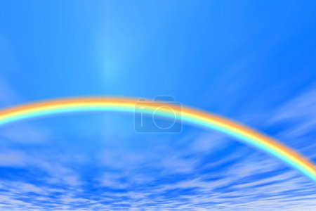Foto de Arco iris en cielo azul, fondo de la naturaleza - Imagen libre de derechos