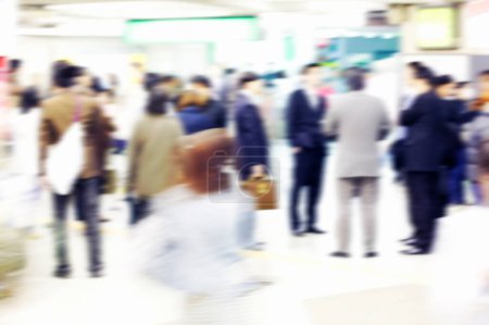 Photo for Crowd of people walking. Motion blur - Royalty Free Image
