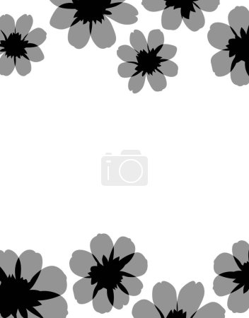 Téléchargez les photos : Icône silhouette fleurs noires - en image libre de droit