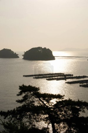 Schöne Aussicht auf die Toba-Bucht in Japan