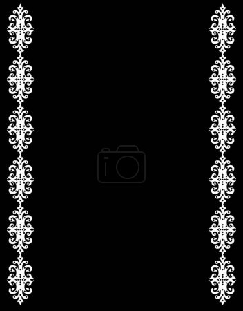 Photo for White vintage frame, border. vector illustration - Royalty Free Image