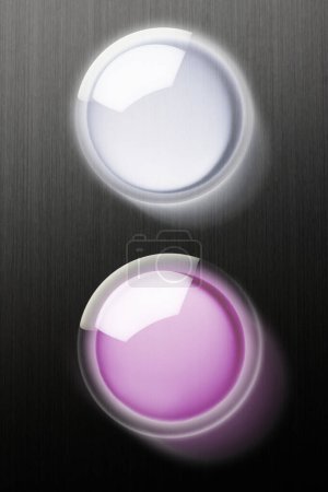 Photo for Purple and white abstract background with circles and space for text. - Royalty Free Image